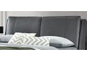 4ft6 Double Grey Faux Leather Pillow Back Padded Bed Frame 5